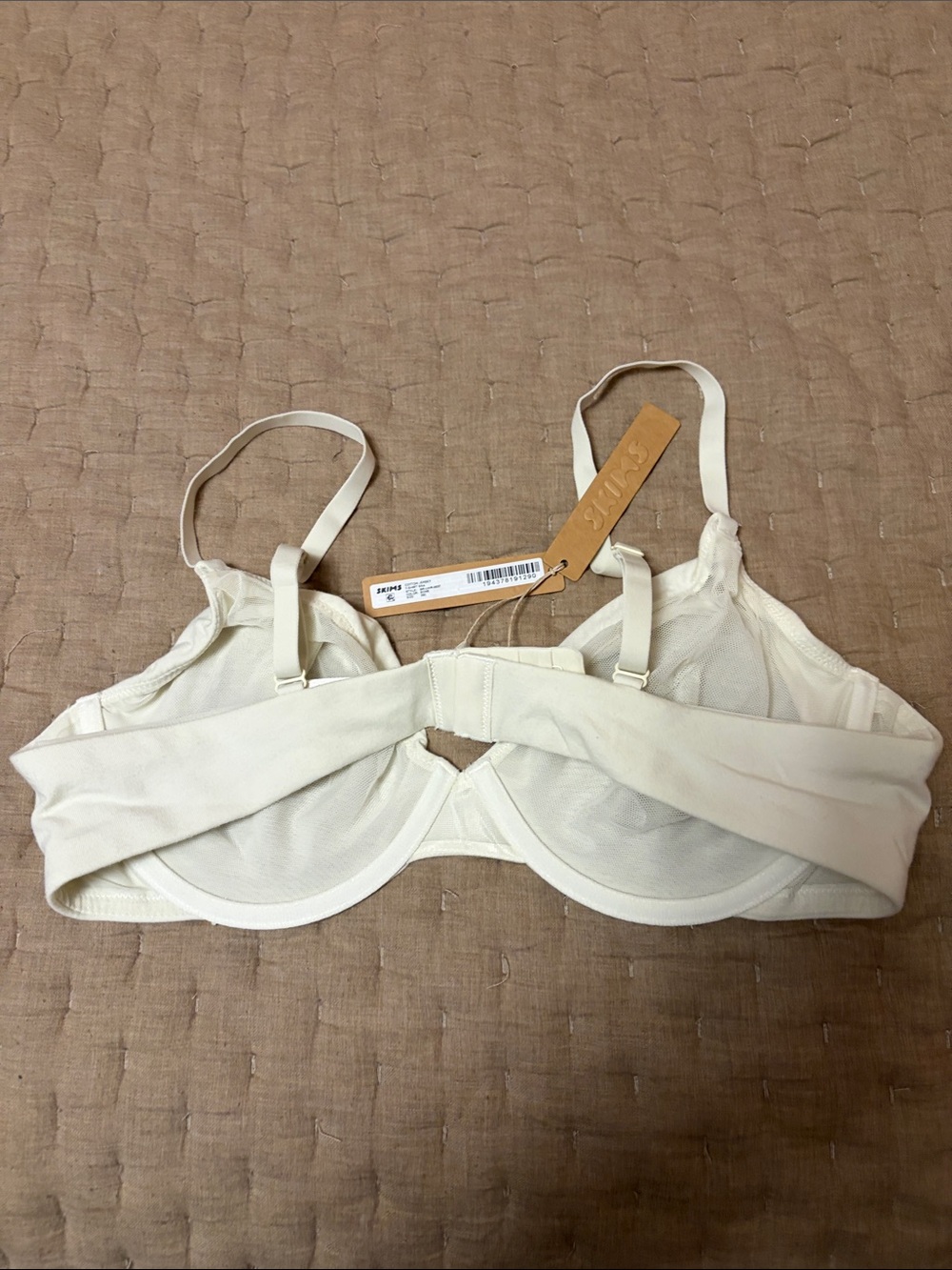 Skims cotton jersey t shirt bra NWT Cream - Picture 2 of 3